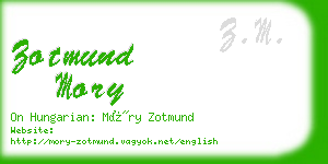 zotmund mory business card